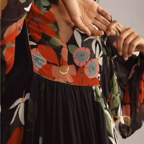 NWOT - FARM RIO Floral Maxi Dress - Picture 4 of 9